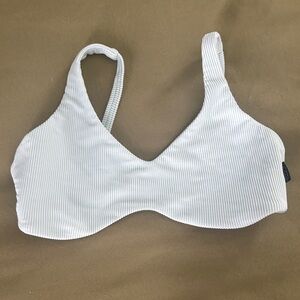 White Ribbed Kids Dance Costume Top